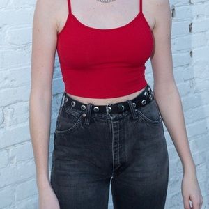 Brandy Melville red cropped tank top